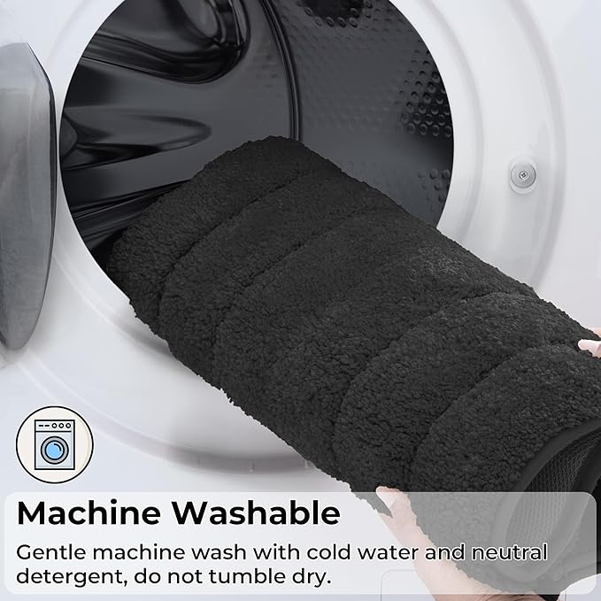 GRANNY SAYS Bathroom Rug Mat, Bath Mats for Bathroom Non-Slip, 24" x 36", Super Soft and Water Absorbent, Microfiber Bath Rugs, Machine Wash Dry, Large Bath Rugs for Floor, Charcoal Gray