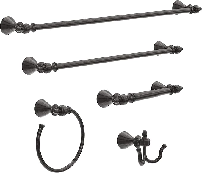 Delta Vessona (1-Pack) 24'' Towel Rack for Bathroom Venetian Bronze Towel Bar for Bathroom Wall Towel Holder Rod Wall Mounted VES24-VBR