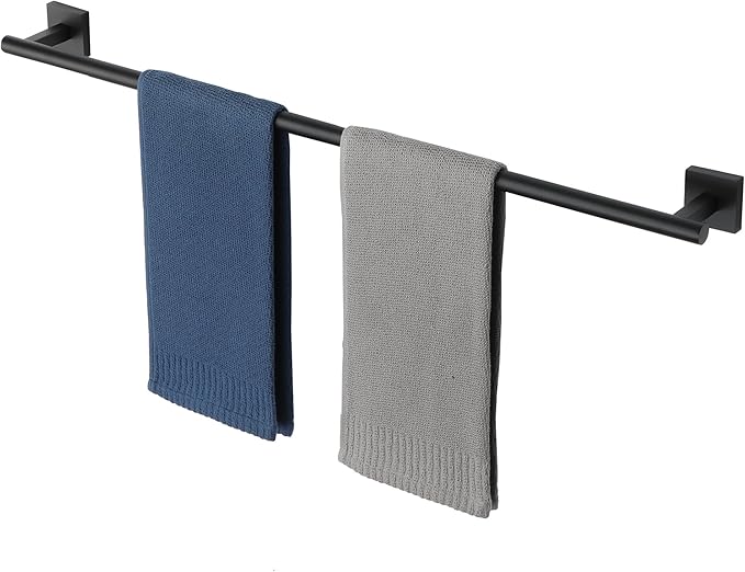 Alise 32 Inch Bathroom Towel Bar, SUS304 Stainless Steel Towel Racks for Bathroom, Towel Rack Wall Mounted Heavy Duty Hand Towel Holder Single Towel Bar, Matte Black