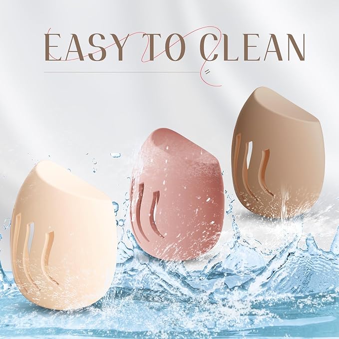 Silicone Makeup Sponge Holder travel case,Double-Sided Breathable Makeup Sponge Case for Business, Travel or Daily,Fit All Sponges,Quick Drying,Easy to Carry (Beige)