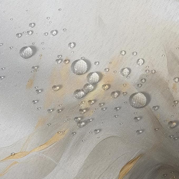 Grey Marble Shower Curtain Abstract Wave Smokey,White Gold Dreamy Romantic Fabric Shower Curtains for Bathroom Decor 72x72 Inch