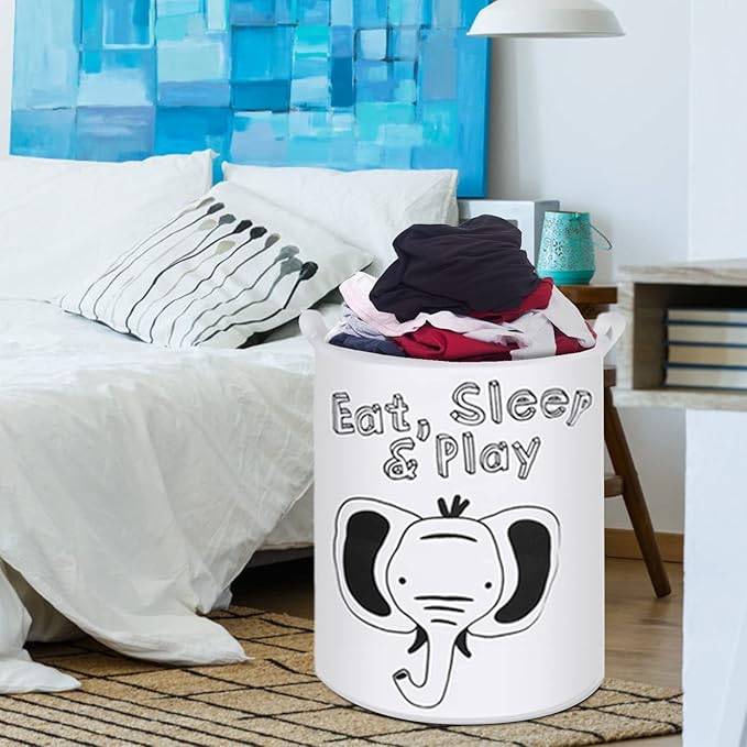 Collapsible Laundry Basket in Bedroom Waterproof Laundry Hamper in Bathroom Large Laundry Bag in College Dormitory Cloakroom Livingroom Nursery Organizer Toy Bin