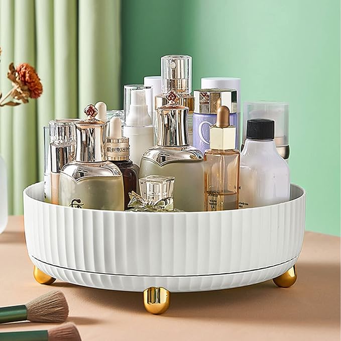 N A Makeup Organizer with Fully Open Display Boxes, Desktop jewelery Lip Glaze Storage Frame Eye Shadow Box Lipstick Cosmetic for Bathroom, Dresser, Countertop Bedroom White