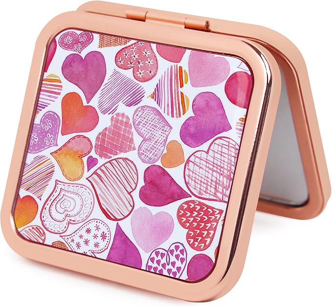 Hand Mirror Portable Folding Handheld, Compact Travel Mirror for Camping, Home, Office, Small Mirror for Pocket and Purse, Good for Gift