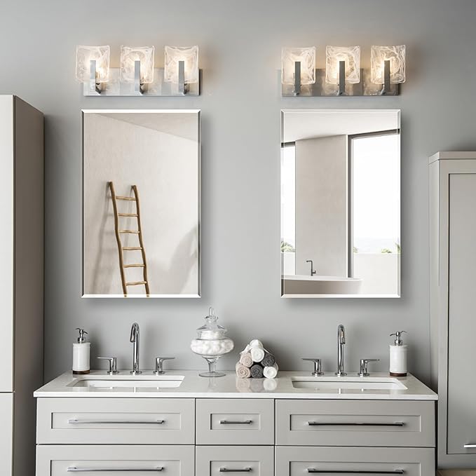16"x20" Medicine Cabinet,HD Bathroom Mirror Cabinet with Beveled Mirror,Removeable Shelves, Recessed and Surface Mount,Frameless Bathroom Mirror with Storage