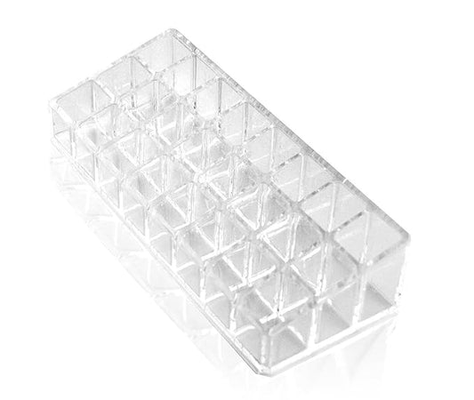 Clear Acrylic Makeup Case and Lipstick or Brush Holder with 24 Compartments