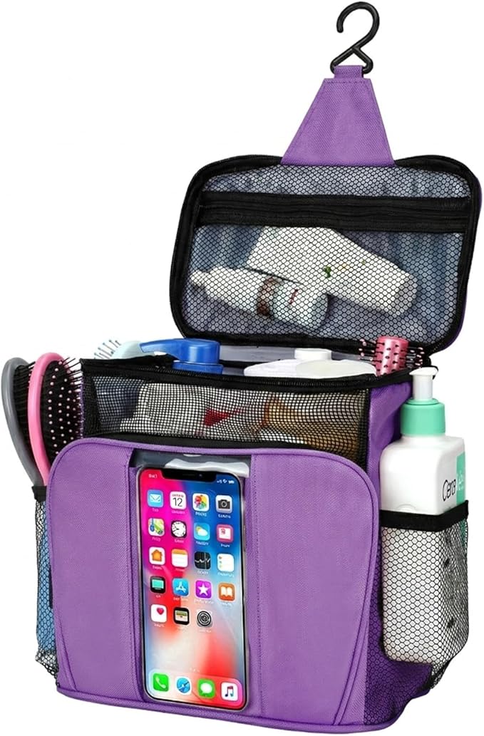 BAIMAY Travel Toiletry Bag for Women, Large Makeup Organizer for Full-Sized Toiletries Gifts for Women-Purple