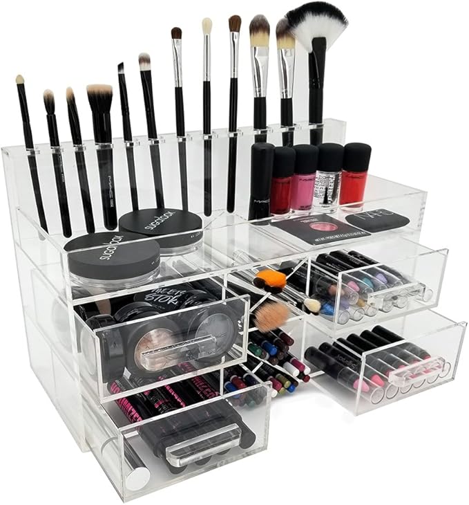 OnDisplay Acqua Luxury Handmade Acrylic Cosmetic/Makeup Organizer