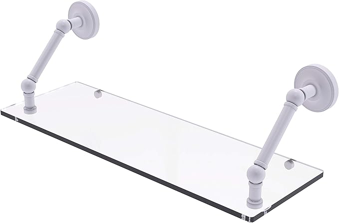 Allied Brass PR-1-24 Prestige Regal Collection 24 Inch Floating Glass Shelf, Matte White