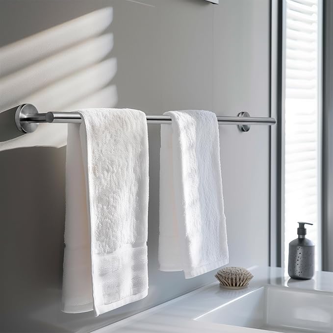 Bathroom Towel Bar, 33 Inch Towel Racks for Bathroom Wall Mounted, Heavy Duty Bathroom Towel Holder Organizer, Stainless Steel Home Towel Rod, Brushed Nickel