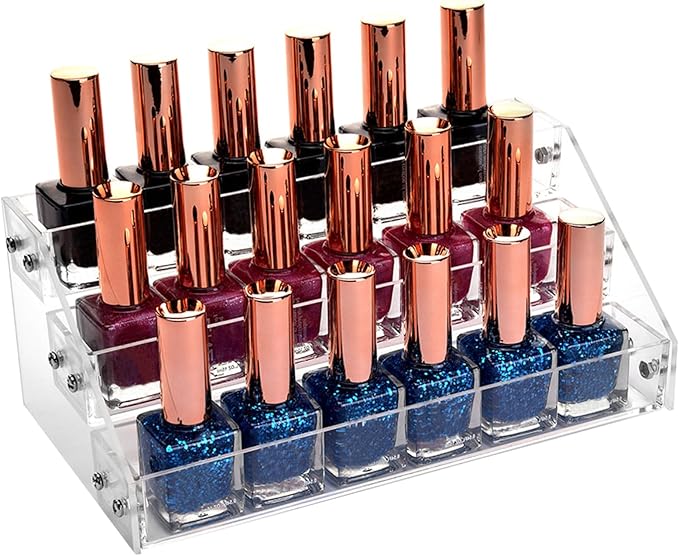 Nail Polish Display Acrylic Salon Rack Organizer Wall Holder Manicure Tool Storage
