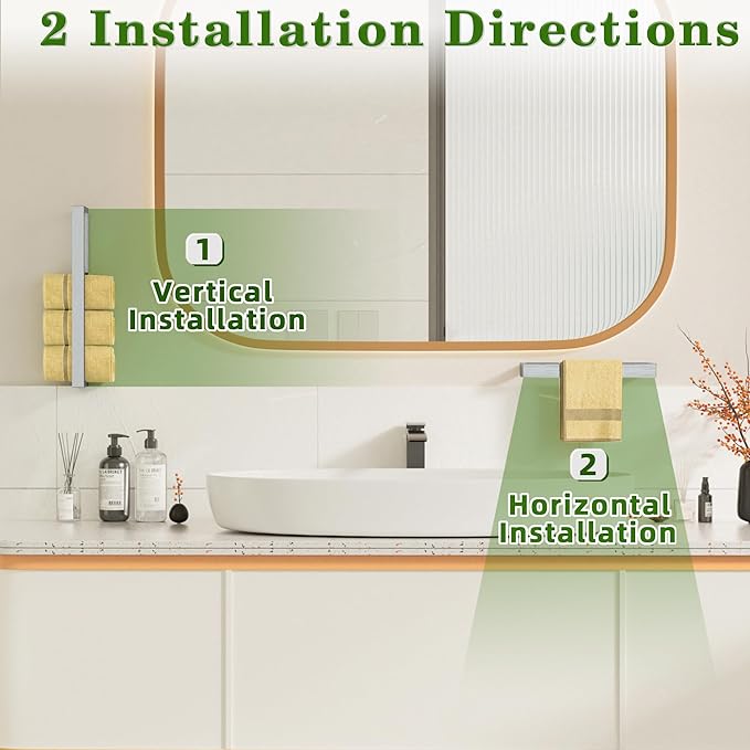Alise 20 Inch Towel Bar,Towel Holder for Bathroom, Towel Racks for Lavatory,SUS304 Stainless Steel Hand Towel Hanger,Wall Mount Towel Rail,Brushed Finish