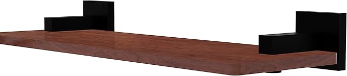 Allied Brass MT-1-16-IRW Montero Collection 16 Inch Solid IPE Ironwood Wood Shelf, Matte Black