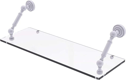 Allied Brass DT-1-24 Dottingham Collection 24 Inch Floating Glass Shelf, Matte White