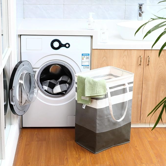 4 Pcs 75L Large Laundry Basket Laundry Hamper Freestanding Waterproof Clothes Hamper Collapsible Tall Clothes Basket with Extended Handles for Bedroom Bathroom Dorm and Family Towels Toys