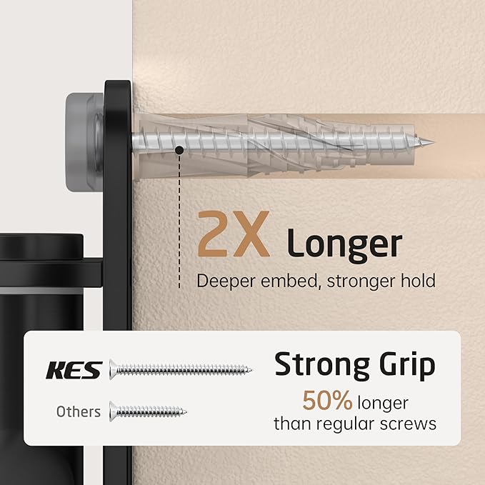 KES Extra Long 19.5" Swivel Towel Rack, Black Swing Arm Towel Bar 4-Arm, Swing Out Towel Rack for Bathroom Wall, Hand Towel Racks Wall Mounted 18/8 Stainless Steel Matte Black, A2103S4L50-BK