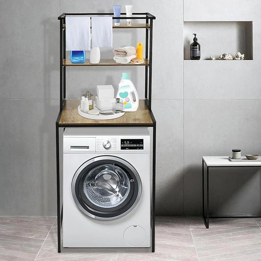 for 3-Tier Washer and Shelves Laundry Room Bathroom Space Saver Organizer Rack