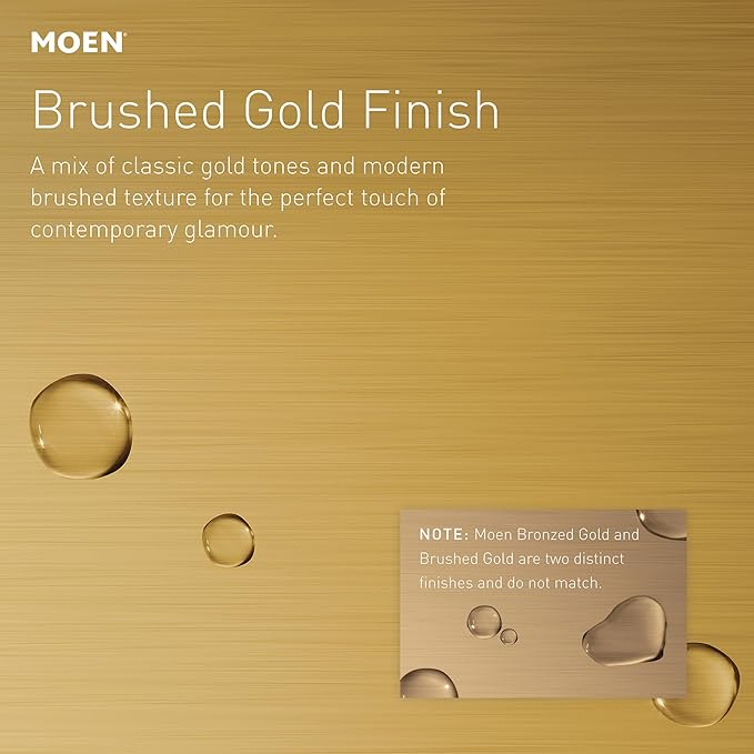 Moen Align Brushed Gold 9-Inch Modern Hand Towel Bar, Wall Mounded Towel Hanger, YB0486BG