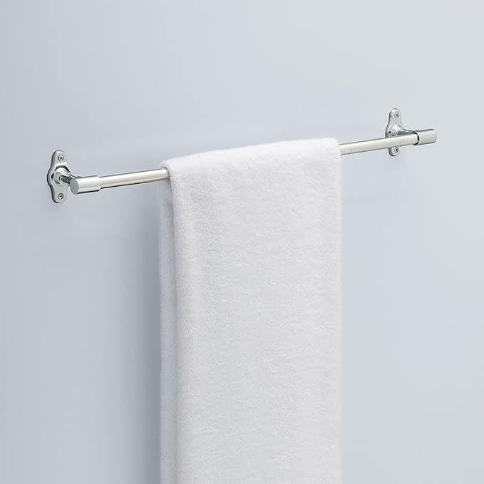 Franklin Brass Calloway (1-Pack) 18'' Towel Rack w/ 6" Extender for Bathroom Polished Chrome Towel Bar for Bathroom Wall Mounted Towel Holder Rod CLWY26-PC