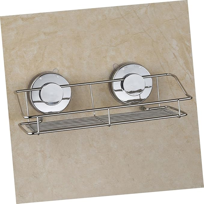 LIFKOME Wall Mounted Cup Shelf Silver Organizer for Bathroom Kitchen Storage Hanging Rack for Items Easy to Install