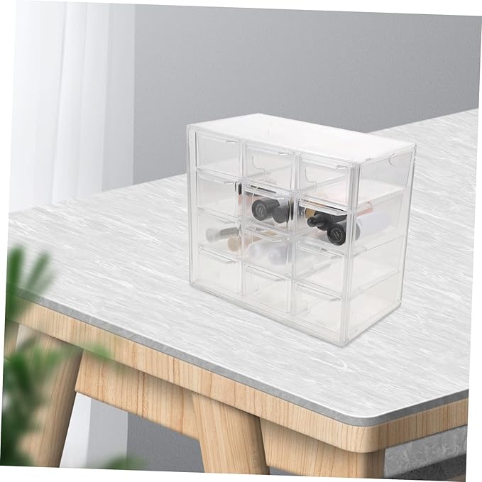 Multi Desk Organizer Storage Box with Removable Makeup Storage Organizer for Cosmetics Office Supplies and Crafts Stackable Storage Solution for Vanity and Desk Organization