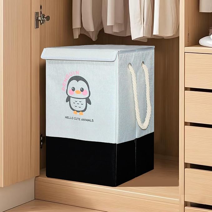 Laundry Hampers with lid,Hampers for Bedroom,Laundry Baskets with Handles,Collapsible Laundry Baskets,Hampers for Toys,Clothing,Pillow sheets,Living room Decoration Basket