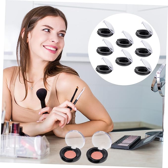 Compact Eyeshadow Storage Box 8Pcs Small Portable Sub Containers for Cosmetics Organizer Travel Makeup Palettes Case