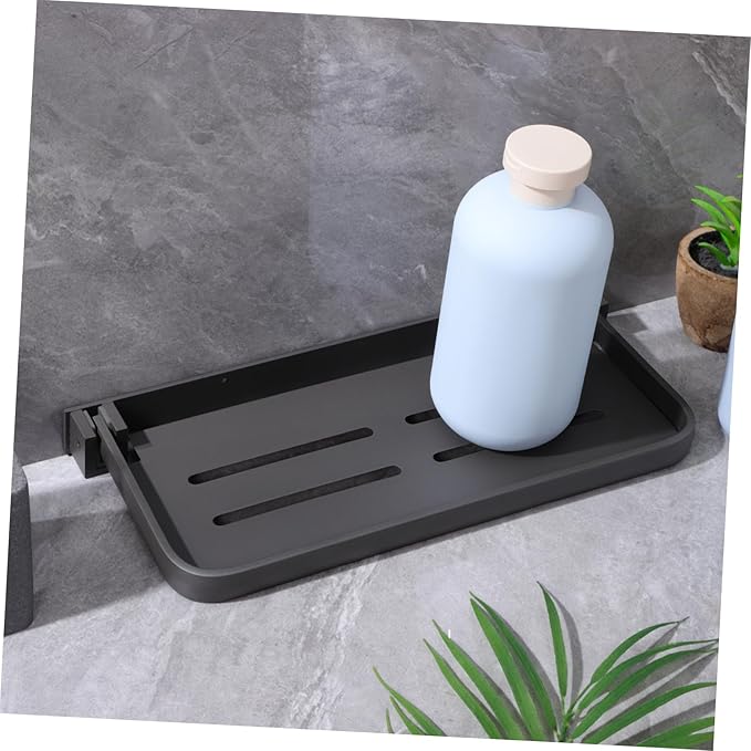 Outanaya Foldable Wall Shelf for Bathroom and Kitchen Storage Rack with Drainage for Toiletries and Cosmetics Space Saving Design for Easy Organization