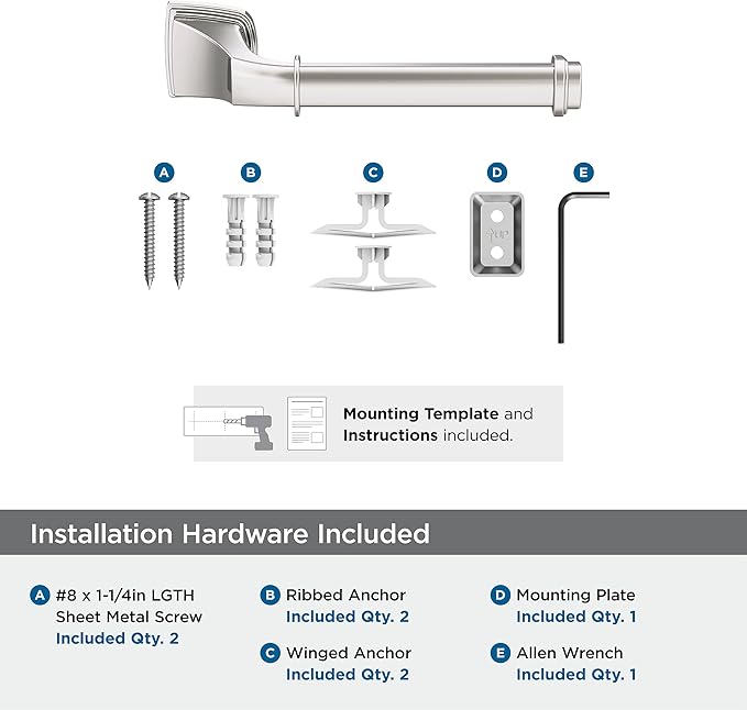 Amerock Revitalize Polished Nickel Single Post Tissue Holder, BH36031PN