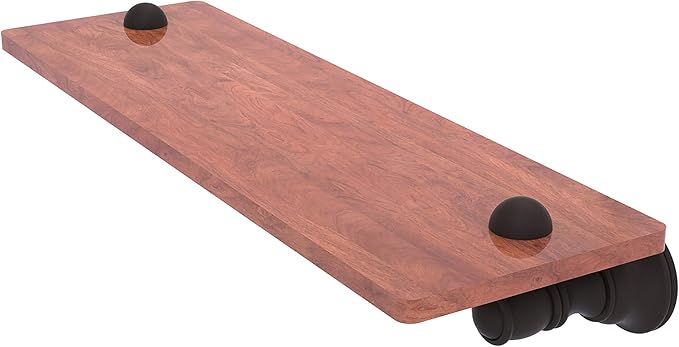 Allied Brass CL-1-16-IRW Carolina Collection 16 Inch Wood Shelf, Oil Rubbed Bronze