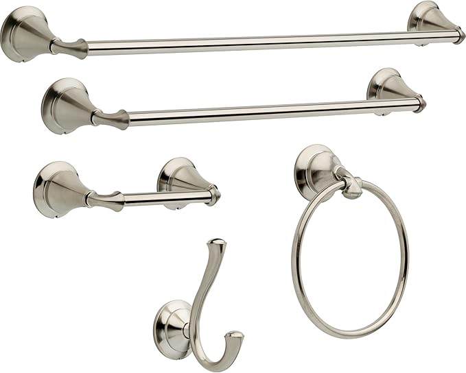 DELTA FAUCET 79424-SS Linden 24 in. Wall Mount Towel Bar Bath Hardware Accessory in Stainless Steel