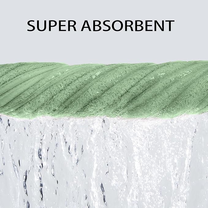 Oversized Bath Sheets 40x80 Inches Extra Large Bath Towels for Adults Super Soft Quick Dry Highly Absobent Microfiber Shower Towels for Bathroom, Pool, Gym, Yoga Towel(Sage Green, 2Piece)
