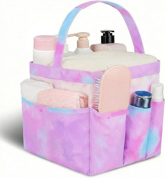 Attmu Mesh Shower Caddy Portable for College Dorm Room Essentials with 8 Pockets, Hanging Shower Caddy Dorm Basket, Quick Dry Shower Bag for Bathroom