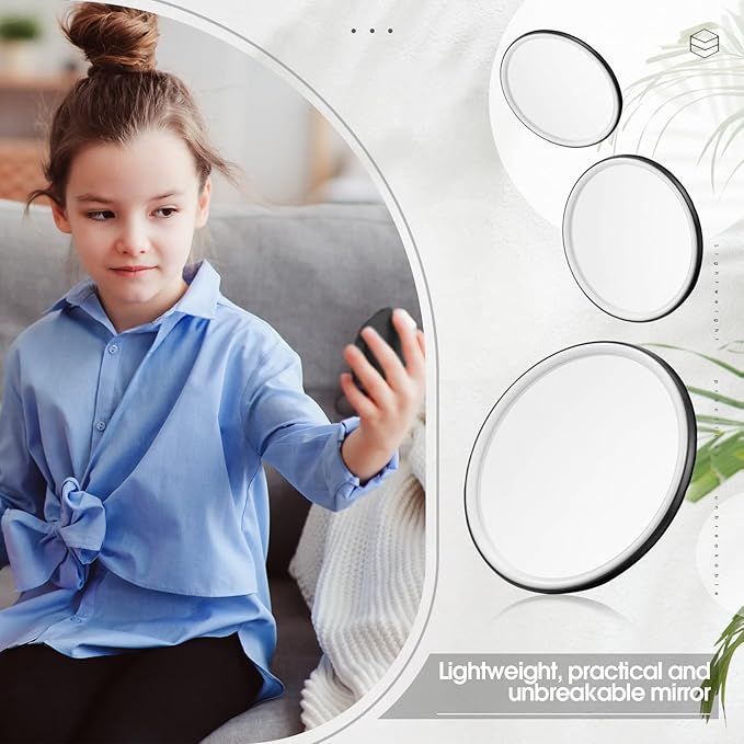 Hoolerry 48 Pcs Inspirational Compact Mirror Bulk 2.76 Inch Small Pocket Mirrors You're Awesome Appreciation Gifts for Women Coworker Employee Teacher