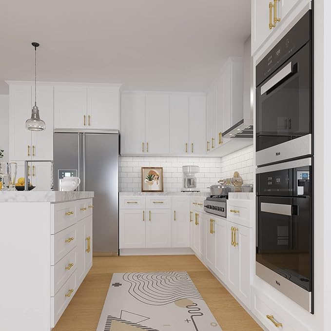 ROOMTEC Wood Wall Cabinet,RTA Single Door Medicine Cabinet with Adjustable Shelves and Soft-Close Door for Kitchen, Bathroom, and Laundry. 12" D*21" W*42" H, Shaker White