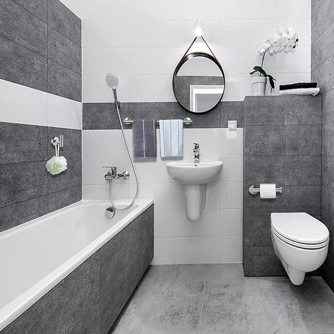 Nolimas 3-Pieces Set Brushed Nickel Bathroom Hardware SUS304 Stainless Steel Round Wall Mounted - Includes 12" Hand Towel Bar, Toilet Paper Holder, Robe Towel Hooks,Bathroom Accessories Kit