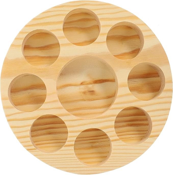 Beaupretty Essential Oil Storage Rack Small Bottle Tray Nail Polish Organizer Wooden Essential Oils Display Holder for Home Salon