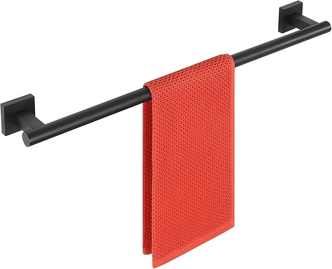 Alise Bathroom Towel Bar, 24 Inch Towel Racks for Bathroom, SUS304 Stainless Steel Hand Towel Holder Heavy Duty Towel Rack Wall Mounted Matte Black Towel Bar