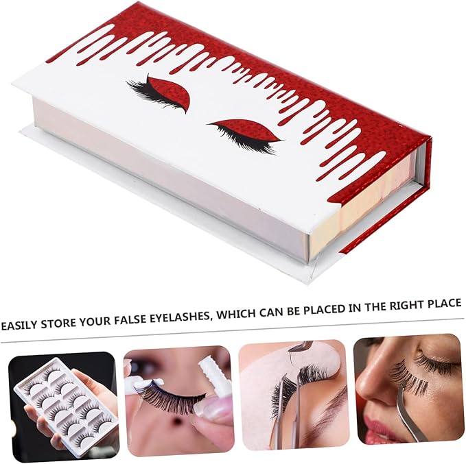 2pcs Eyelash Case Portable Storage Box Elegant Packaging for False Lashes Lightweight Organizer Reusable Eyelash Holder for Daily Makeup Use