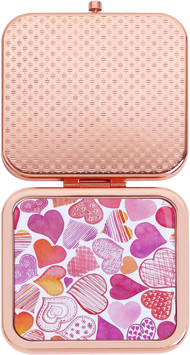 Hand Mirror Portable Folding Handheld, Compact Travel Mirror for Camping, Home, Office, Small Mirror for Pocket and Purse, Good for Gift
