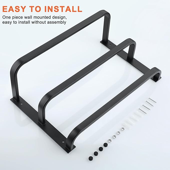 Towel Racks for Bathroom 16 Inch, SUS304 Stainless Steel Rustproof 3 Towel Bars Wall Mount, Heavy Duty Towel Holder for Bathroom Laundry Room Hotel Modern Home Decor