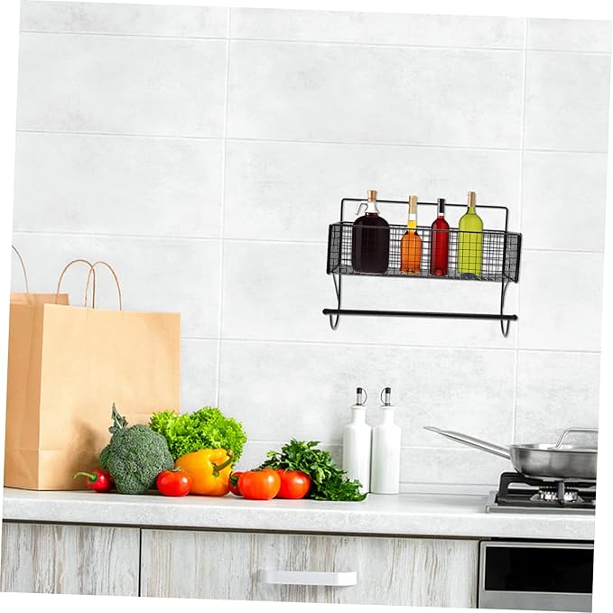 MAGICLULU Wall-Mounted Bathroom Storage Rack Punch-Free Iron Shelf for Toilet and Kitchen Easy Install Hanging Organizer for Home and Office