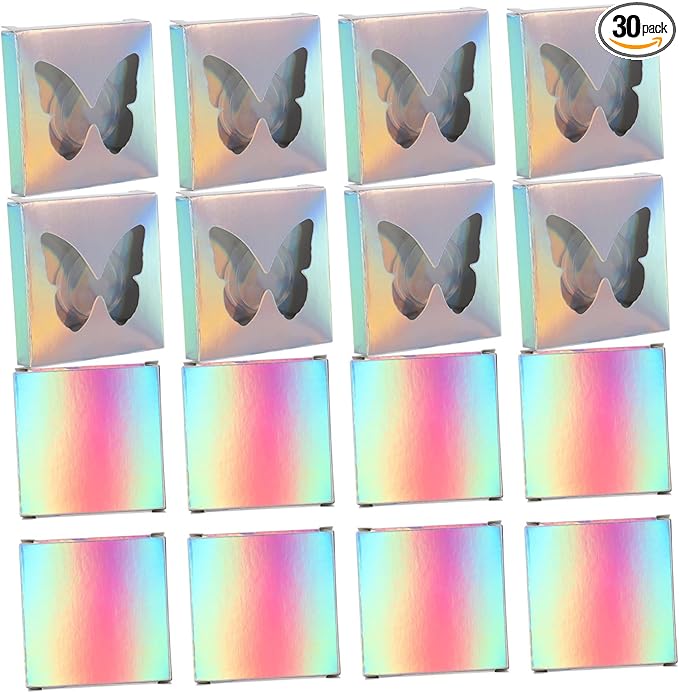 MERRYHAPY Lash Holder 30pcs Square Cases Elegant Lash Tray Compact Portable Pvc Material