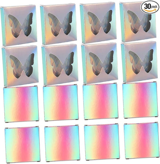 MERRYHAPY Lash Holder 30pcs Square Cases Elegant Lash Tray Compact Portable Pvc Material