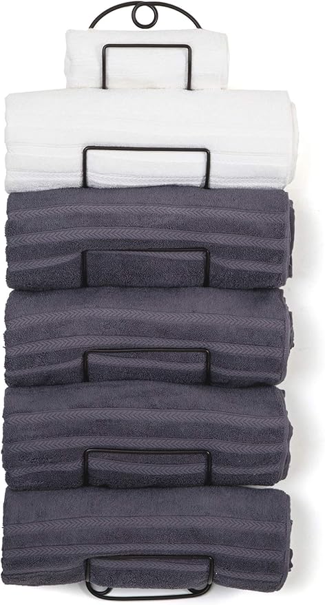 Towel Racks for Bathroom Wall Mounted Metal Wine Rack Towel Shelf Towel Holder for Bath Bronze