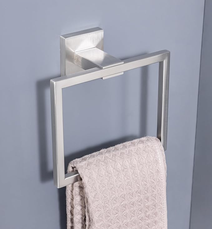 10-Piece Brushed Nickel Bathroom Hardware Set SUS304 Stainless Steel, 2×23.6" Towel Bars, 2 Towel Rings, 2 Toilet Paper Holders & 4 Towel Hooks Wall Mounted Bathroom Accessories Set