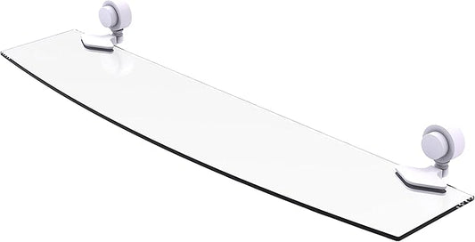 Allied Brass 433/24 Venus Collection 24 Inch Glass Shelf, Matte White