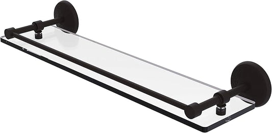 Allied Brass MC-1/22-GAL-ORB Mc 1 Gal Monte Carlo Inch Tempered Gallery Rail Glass Shelf, 22 Inch, Oil Rubbed Bronze