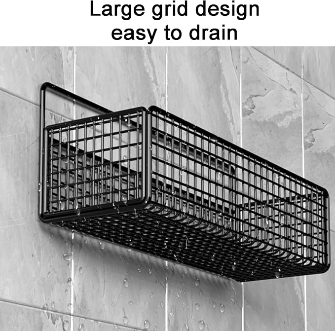 Removable Wall-Mounted Bathroom Shelves Iron Bathroom Shelves Large Capacity Creative Bathroom Shelves Removable Bathroom Shelves Large Capacity