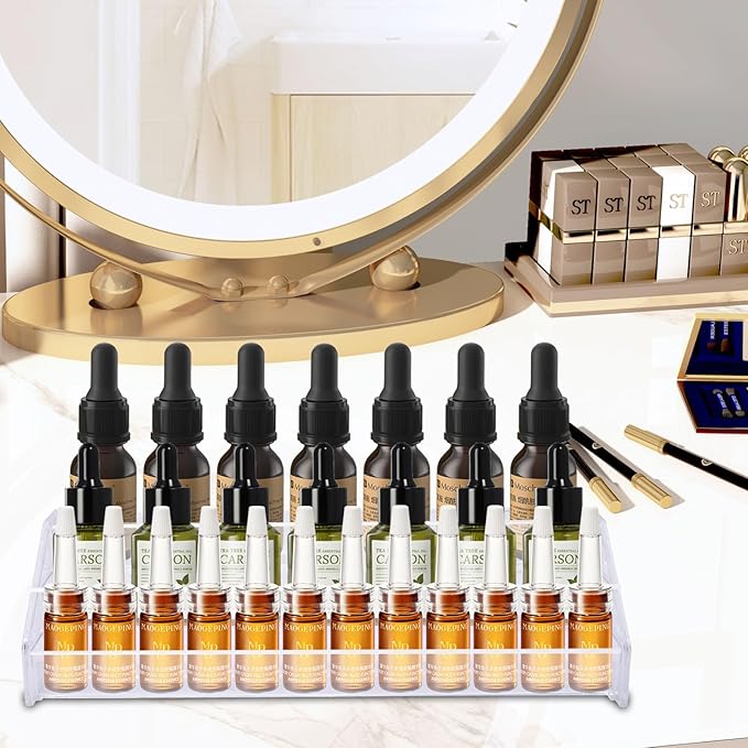 Essential Oil Holder,3 Tier Essential Oil Storage for Bottles Perfumes and Nail Polish Shelf,Essential Oil Organizer and Nail Polish Compact Shelf Makeup Storage Rack